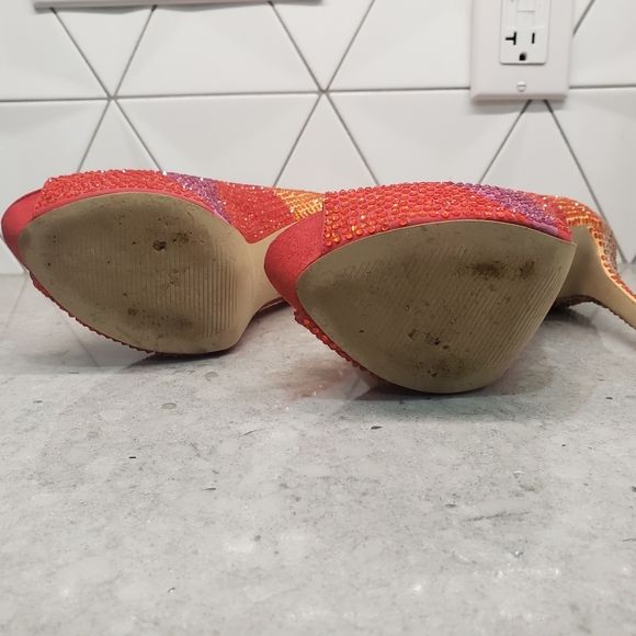 Enzo Angiolini glitzy multi colored heels. Size 7M - Picture 4 of 5